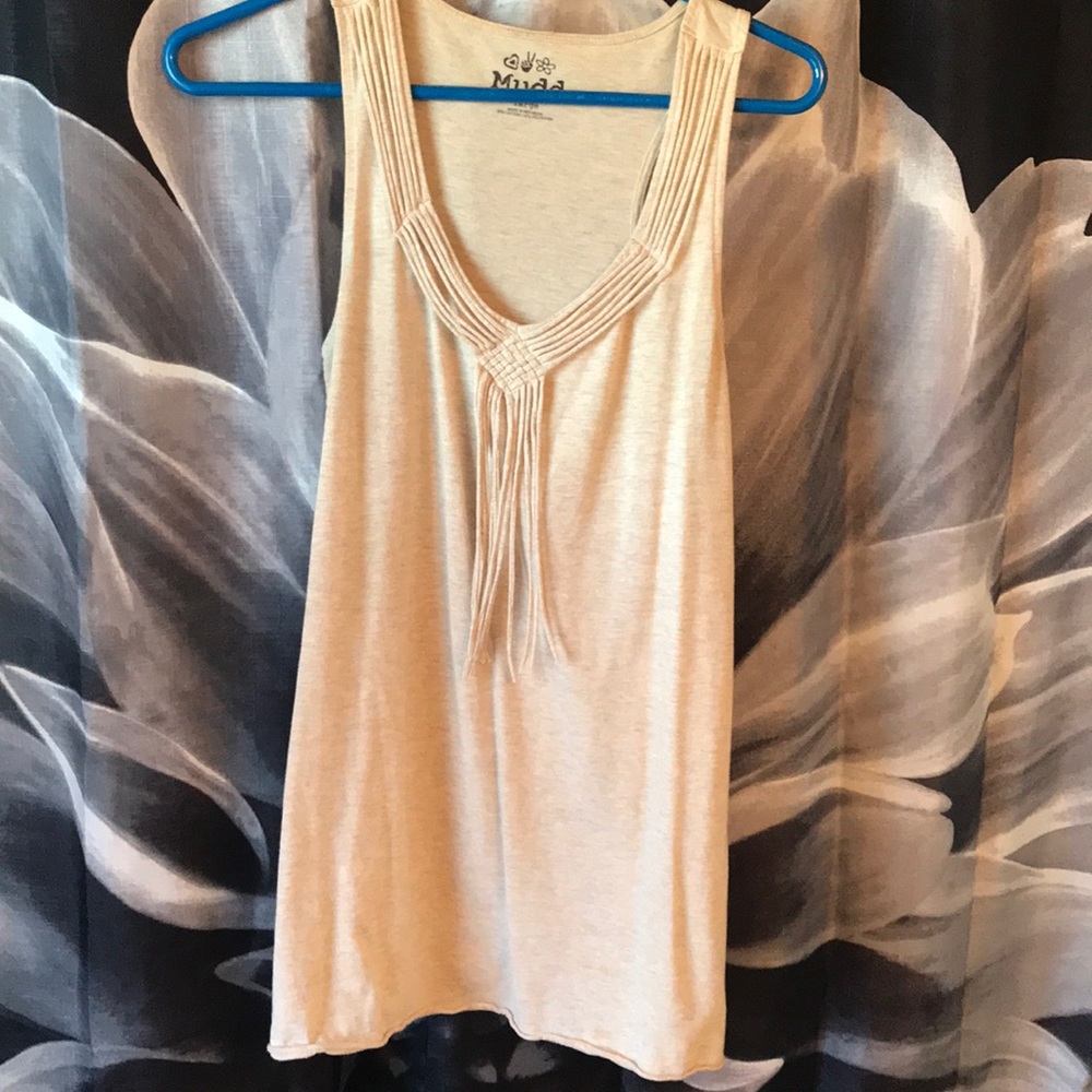 Tan tassle tank top
